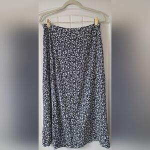 Floral Black and White Women's Skirt
